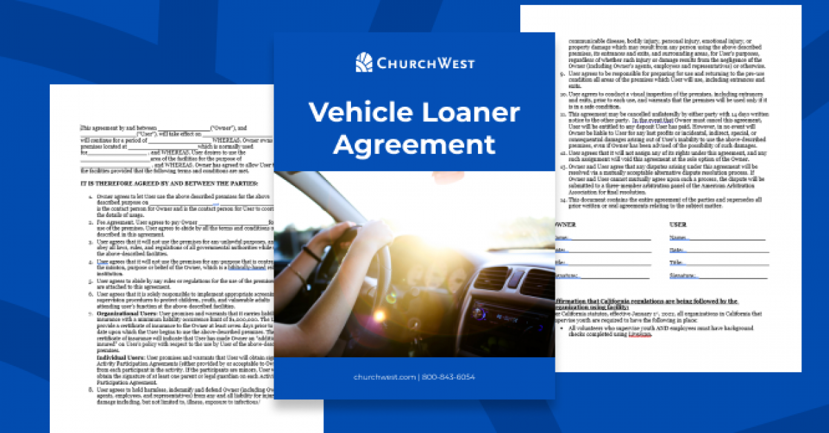 Vehicle Loaner Agreement
