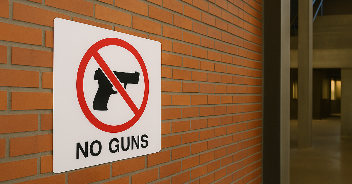 No Guns Sign